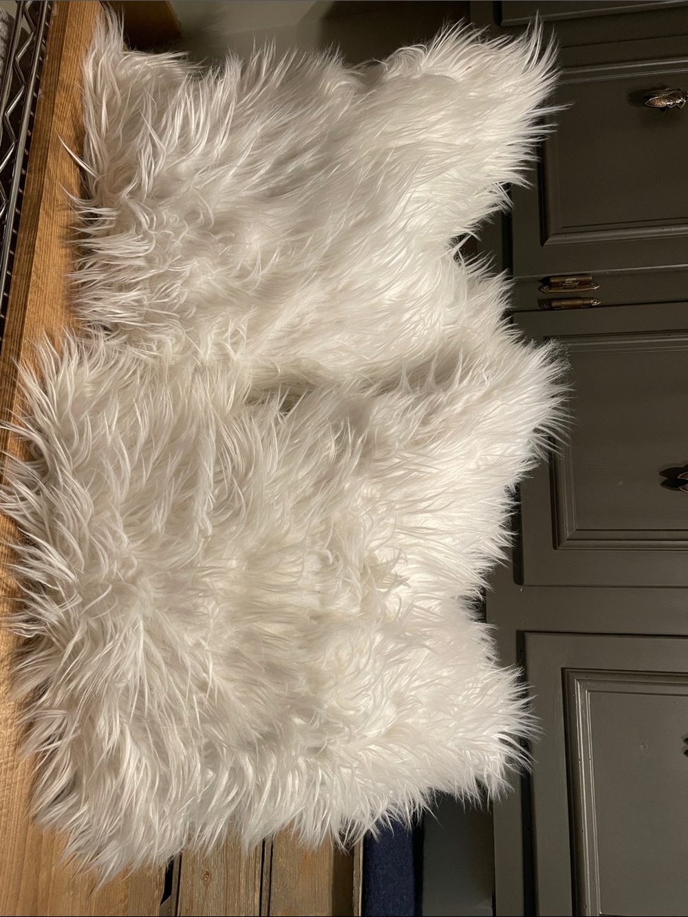 Plush Faux Fur Throw Pillow Set - White